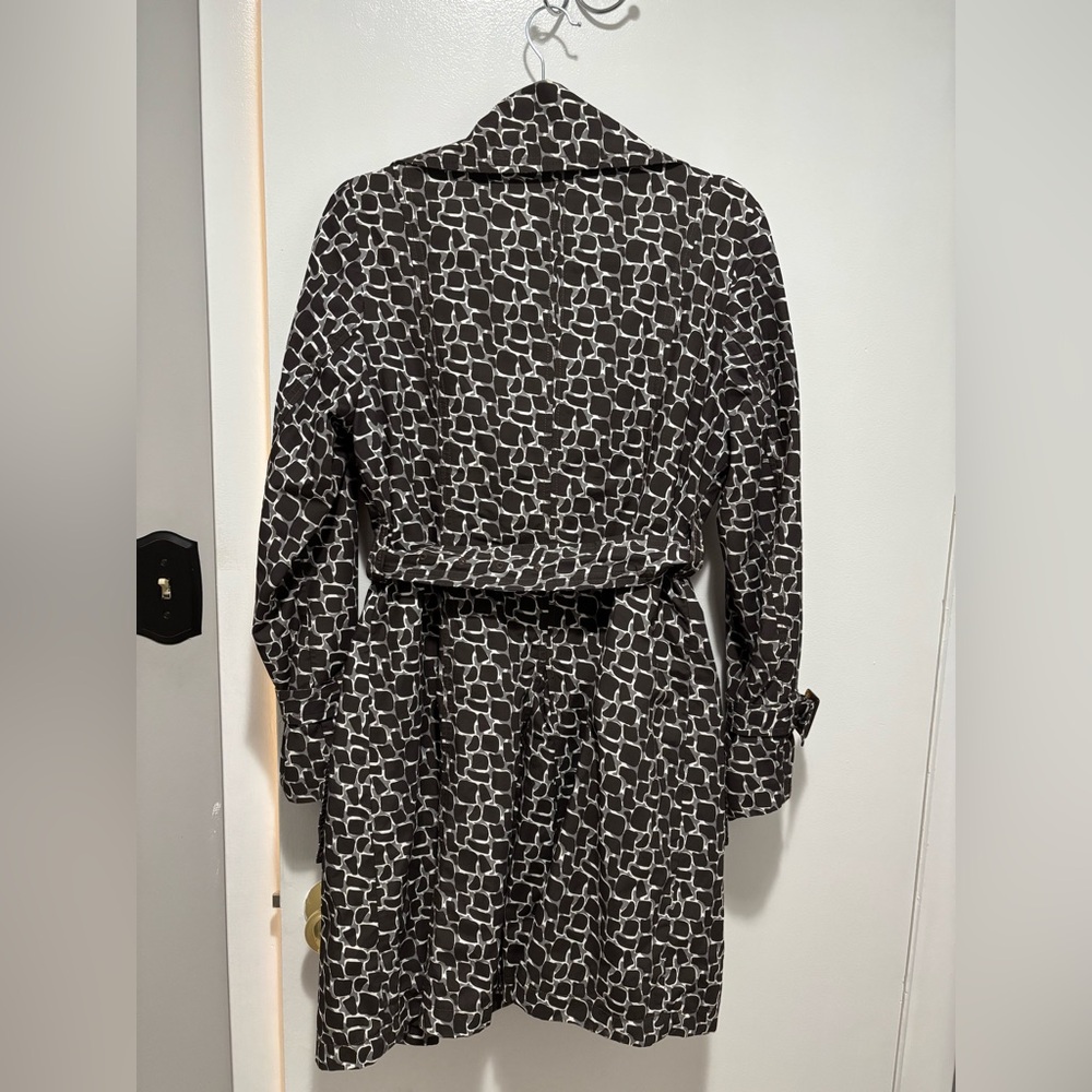 Steve Madden Black and White Crocodile Print Coat Vintage Large - Picture 3 of 10